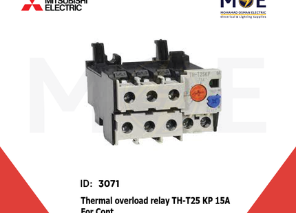 Mitsubishi Thermal Overload Relay TH-T25 KP 15A For Cont. ST21/25/35/50 12-18A | ترميك للكونتكتور