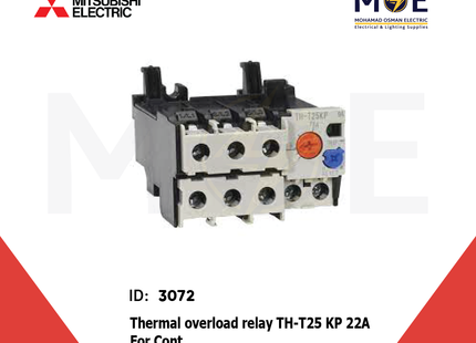 Mitsubishi Thermal Overload Relay TH-T25 KP 22A For Cont. ST25/35/50 18-26A | ترميك للكونتكتور