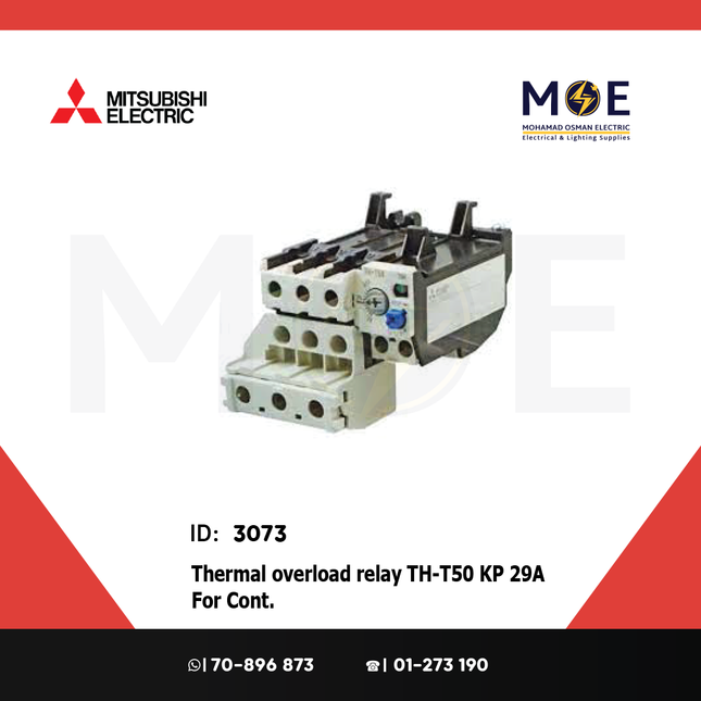 Mitsubishi Thermal Overload Relay TH-T50 KP 29A For Cont. ST35/50 24-34A | ترميك للكونتكتور