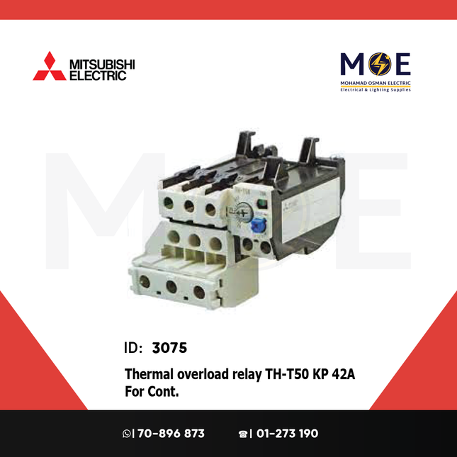 Mitsubishi Thermal Overload Relay TH-T50 KP 42A For Cont. ST50 34-50A | ترميك للكونتكتور