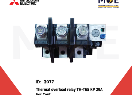 Mitsubishi Thermal Overload Relay TH-T65 KP 29A For Cont. ST65/80/100 24-34A | ترميك للكونتكتور
