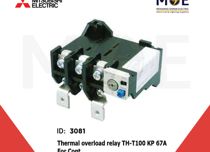 Mitsubishi Thermal Overload Relay TH-T100 KP 67A For Cont. ST80/100 54-80A | ترميك للكونتكتور