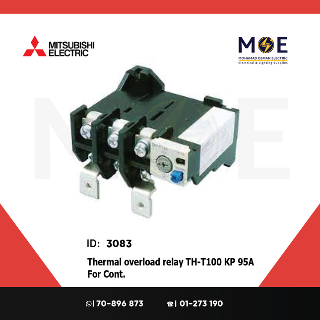 Mitsubishi Thermal Overload Relay TH-T100 KP 95A For Cont. ST100 85-105A | ترميك للكونتكتور