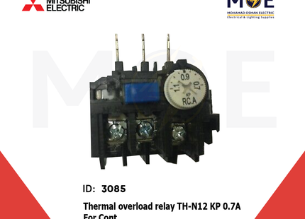 Mitsubishi Thermal Overload Relay TH-N12 KP 0.7A For Cont. SN11/12 0.55-0.85A | ترميك للكونتكتور