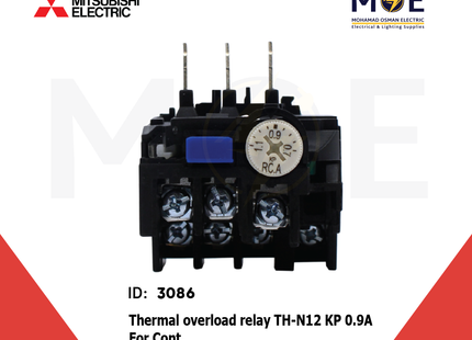 Mitsubishi Thermal Overload Relay TH-N12 KP 0.9A For Cont. SN11/12 0.7-1.1A | ترميك للكونتكتور