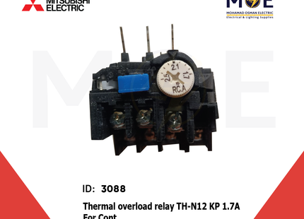 Mitsubishi Thermal Overload Relay TH-N12 KP 1.7A For Cont. SN11/12 1.4-2A | ترميك للكونتكتور