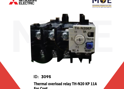 Mitsubishi Thermal Overload Relay TH-N20 KP 11A For Cont. SN20/21/25/35 9-13A | ترميك للكونتكتور