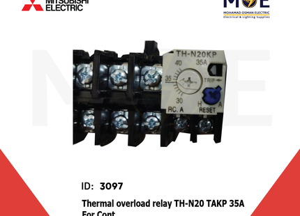 Mitsubishi Thermal Overload Relay TH-N20 TAKP 35A For Cont. SN35 30-40A | ترميك للكونتكتور