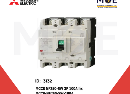 Mitsubishi MCCB NF250-SW 3P 100A fix | NF250-SW | دجنتور صناعي