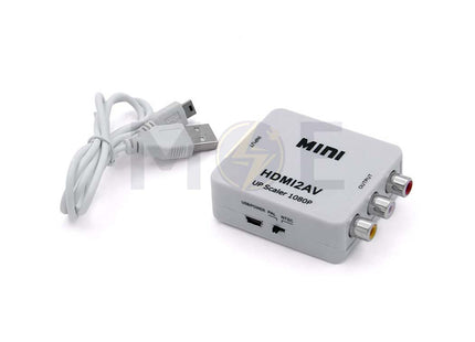 Mini HDMI to AV Converter 1080P HDMI to 3x RCA Video Audio Adapter | HDMI2AV MINI