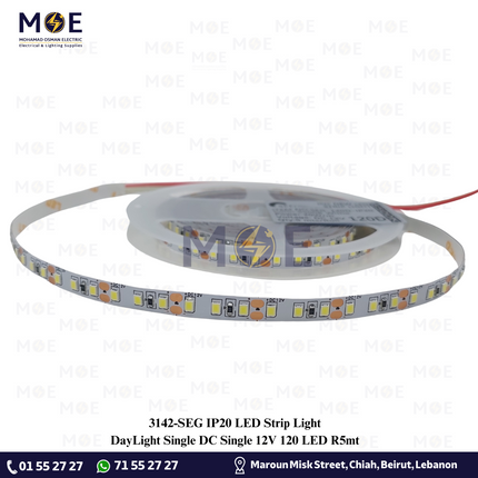 SEG IP20 LED Strip Light Single DayLight DC 12V 120Led R5mt