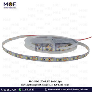 SEG IP20 LED Strip Light Single DayLight DC 12V 120Led R5mt | بكرة ستريب ليد دايلايت