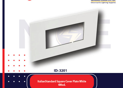 Legrand Arteor ItalianStandard Square Cover Plate White 4module | 011575030 | بلاك ابيض