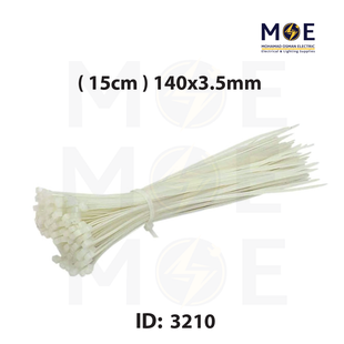 ELEMATIC Cable Tie White ( Natural ) ( 15cm ) 140x3.5mm | 05209 | رباط بلاستيك ابيض