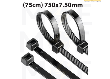 ELEMATIC CABLE Tie Black ( 75cm ) 750x7.50mm | 5333E | رباط بلاستيك اسود