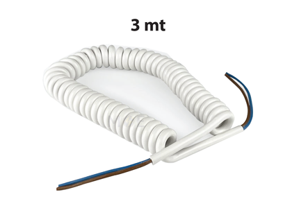 OLAN Spiral Cable WHITE 3mt 2x0.75mm | 90001 | سبيرال كابل رصور ابيض
