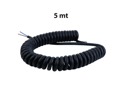 OLAN Spiral Cable BLACK 5mt 2x0.75mm | 90004 | سبيرال كابل رصور اسود