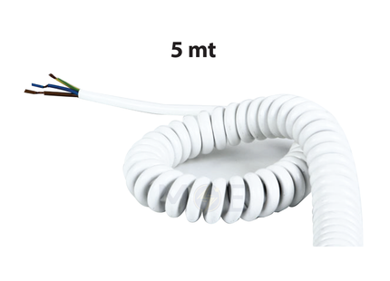 OLAN Spiral Cable WHITE 5mt 3x0.75mm | 90012 | سبيرال كابل رصور ابيض