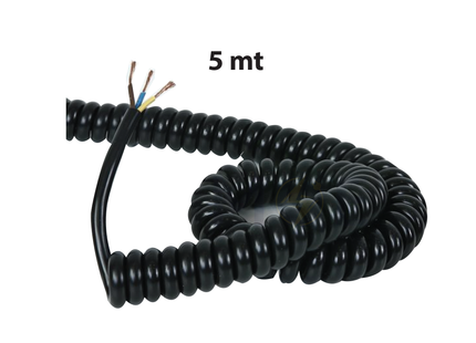 OLAN Spiral Cable BLACK 5mt 3x0.75mm | 90013 | سبيرال كابل رصور اسود