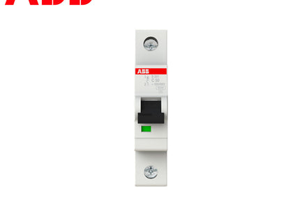 ABB MCB S201 C50 1P 6kA 50A | 2CDS251001R0504 | دجنتور كهرباء مفرد - قاطع كهربائي