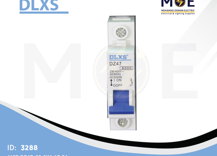 DLXS MCB DZ47-63 6kA 1P 3A | DZ47-63 | دجنتور كهرباء مفرد - قاطع كهربائي