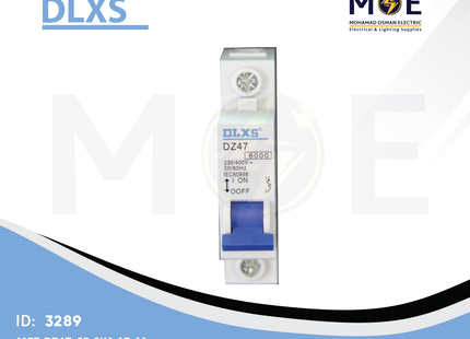DLXS MCB DZ47-63 6kA 1P 4A | DZ47-63 | دجنتور كهرباء مفرد - قاطع كهربائي