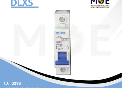DLXS MCB DZ47-63 6kA 1P 16A | DZ47-63 | دجنتور كهرباء مفرد - قاطع كهربائي