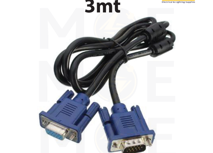 VGA Cable / Monitor Cable | VGA Male to VGA Female | 3mt | وصلة