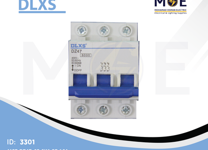DLXS MCB DZ47-63 6kA 3P 16A | DZ47-67 | دجنتور كهرباء ثلاثة فاز