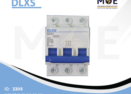 DLXS MCB DZ47-63 6kA 3P 40A | DZ47-71 | دجنتور كهرباء ثلاثة فاز