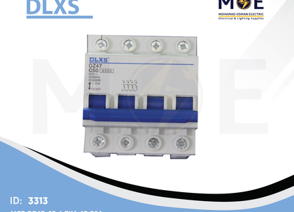 DLXS MCB DZ47-63 4.5kA 4P 50A | DX-DZ47-68 | دجنتور كهرباء ثلاثة فاز مع نتر - قاطع كهربائي رباعي