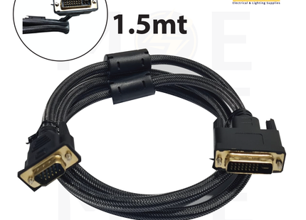 GZ VGA monitor Cable | VGA Male to DVI-D Male | 1.5mt | HOY001603 | وصلة