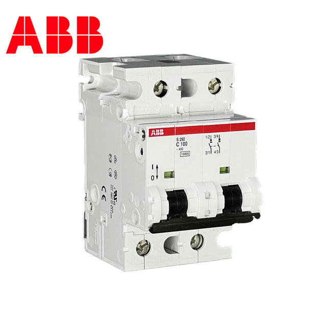 ABB MCB S292 C100 2P 10KA 100A | GHS2922001R0824 | دجنتور صناعي على سكة