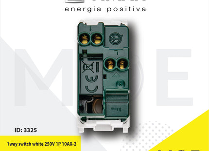 Vimar Plana 1way switch white 250V 1P 10AX | 14000 | مفتاح مفرد ابیض