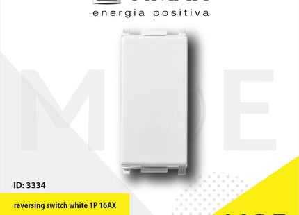 Vimar Plana reversing switch white 1P 16AX | 14013 | مفتاح تربل دركسیون ابیض