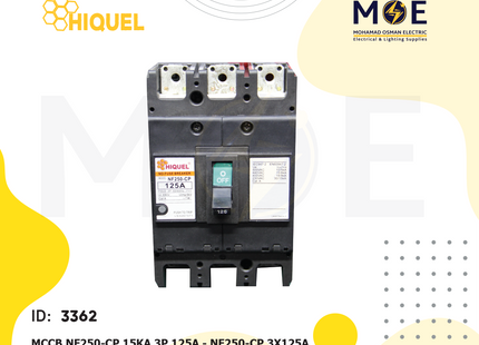 Hiquel MCCB NF250-CP 15kA 3P 125A | NF250-CP | دجنتور صناعي ثلاثة فاز