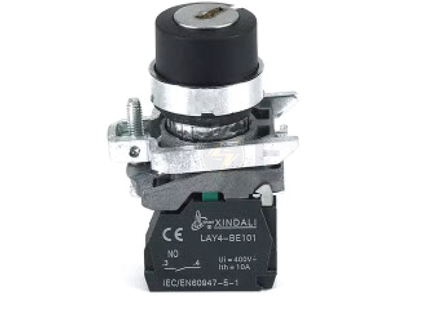 Xindali Selector Switch+key NO 22mm 0-1 | BG21 | مفتاح مع مفتاح
