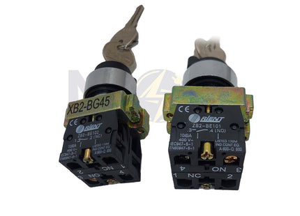 3428-Xindali Selector Switch+key NO 22mm 0-M | BG45