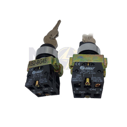 3428-Xindali Selector Switch+key NO 22mm 0-M | BG45