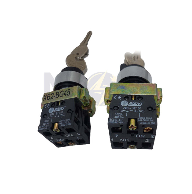 3428-Xindali Selector Switch+key NO 22mm 0-M | BG45