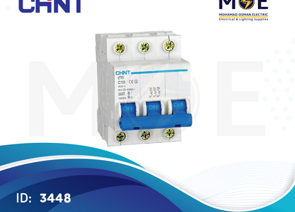 Chint MCB EB G 6kA 3P 10A | TE0023-187517 | دجنتور كهرباء ثلاثة فاز