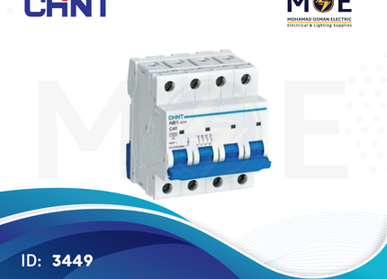 Chint MCB EB G 6kA 4P 40A | 131102-187539 | دجنتور كهرباء ثلاثة فاز مع نتر - قاطع كهربائي رباعي