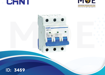 Chint MCB (NB1/ NB1-63) 6kA 3P 50A | 131090 | دجنتور كهرباء ثلاثة فاز