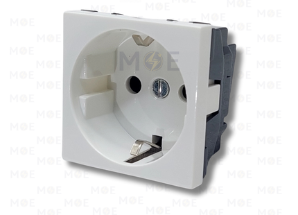 G-TECH/ Legrand Schuko Socket white 2P+E 16A 2Module | LVS-QB37-QB57 | بريز شوكو ابيض