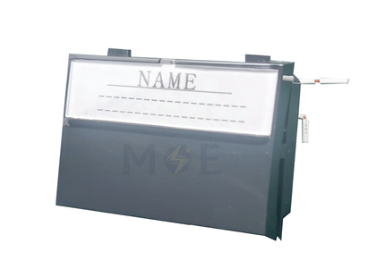 G-TECH Door Bell Switch/ Push Button with light + Name tag gray 10A 3Module | IS018.GR | كباس جرس باسم مع لمبة