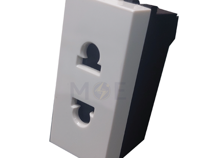 G-TECH Euro American Socket/ Prise 2P 16A 1module | IS006.WH 20/300 | بريز امريكي اوروبي