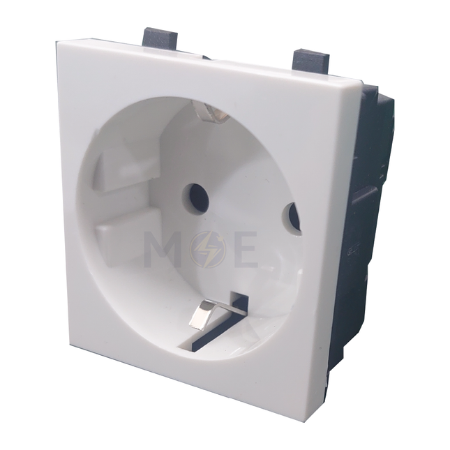 G-TECH Schuko Socket white 2P+E 16A 2Module | IS008.WH 10/150 | بريز شوكو ابيض