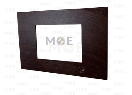 G-TECH Cover Plate Square for F-Series ( A005-2/ Wood Grain/ Dark ) 3module | F011 | بلاك بلاستيك خشبي