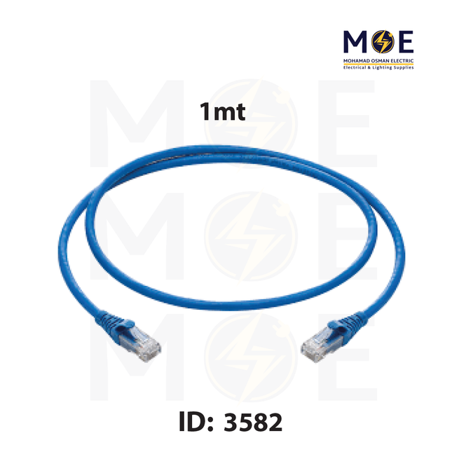 NOVA CAT6 UTP Network Patch Cord Cable 1mt | وصلة باتش كورد