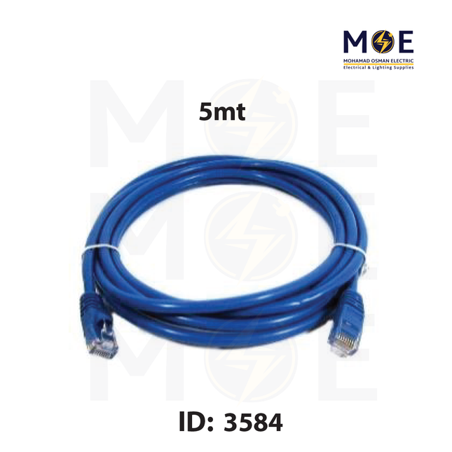 NOVA CAT6 UTP Network Patch Cord Cable 5mt | وصلة باتش كورد